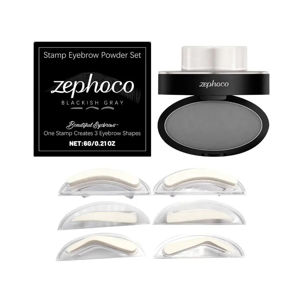 Makeup Tool Eye Brow Stamp Powder Stamp Tint Stencil Kit Cosmetics Professional Makeup Waterproof Eye Brow Stamp Lift Eyebrow