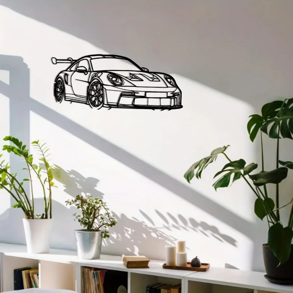 1pc Car Metal Wall Art - Modern Home Decor Sign for Car Enthusiasts Modern Iron Vehicle Sculpture