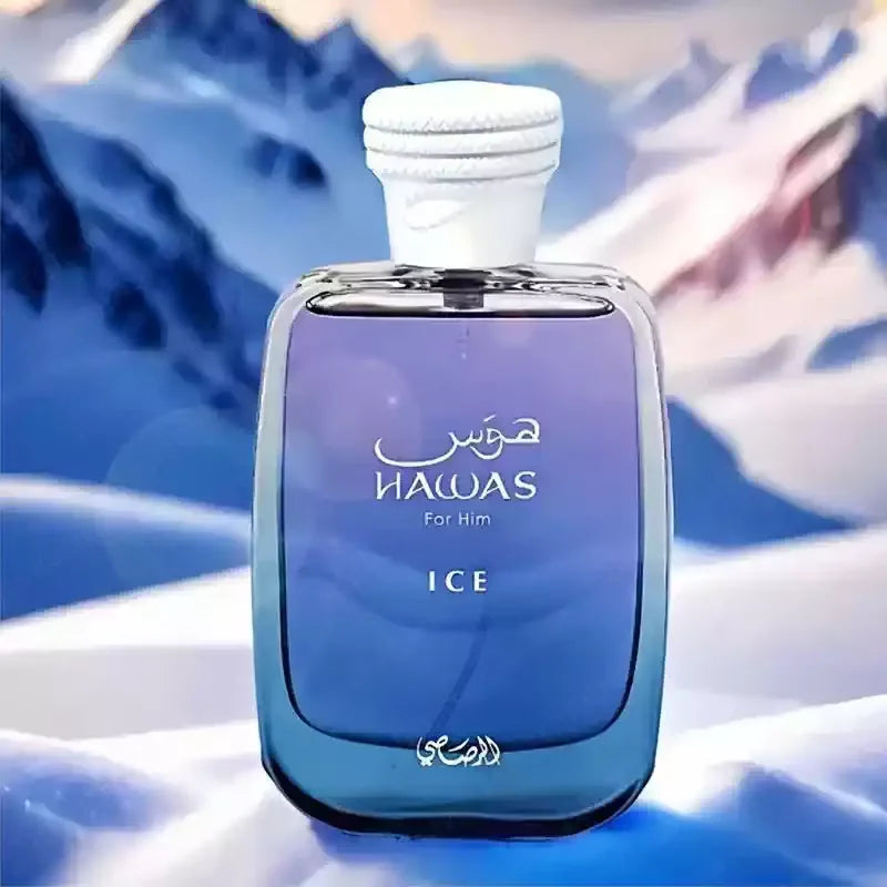 Hawas Verde Ice Perfume, Premium Long-Lasting Men's Eau de Parfum, Luxury Woody Fresh Scent Spray, Best Fragrance Gift.