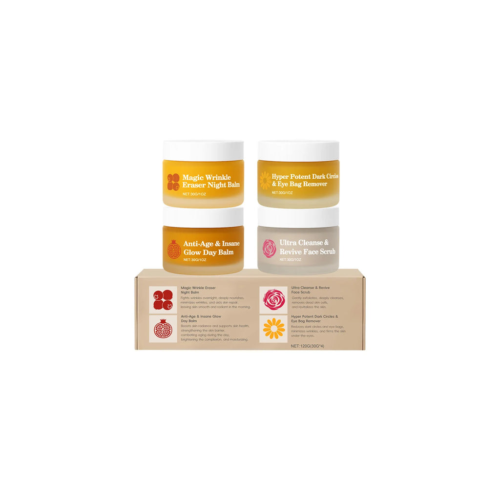 Multi Functional Skincare Set Night Lotion Repairs Daily Cream Nourish Clean Scrub Moisturize Eye Cream Skin Christmas Gift Set