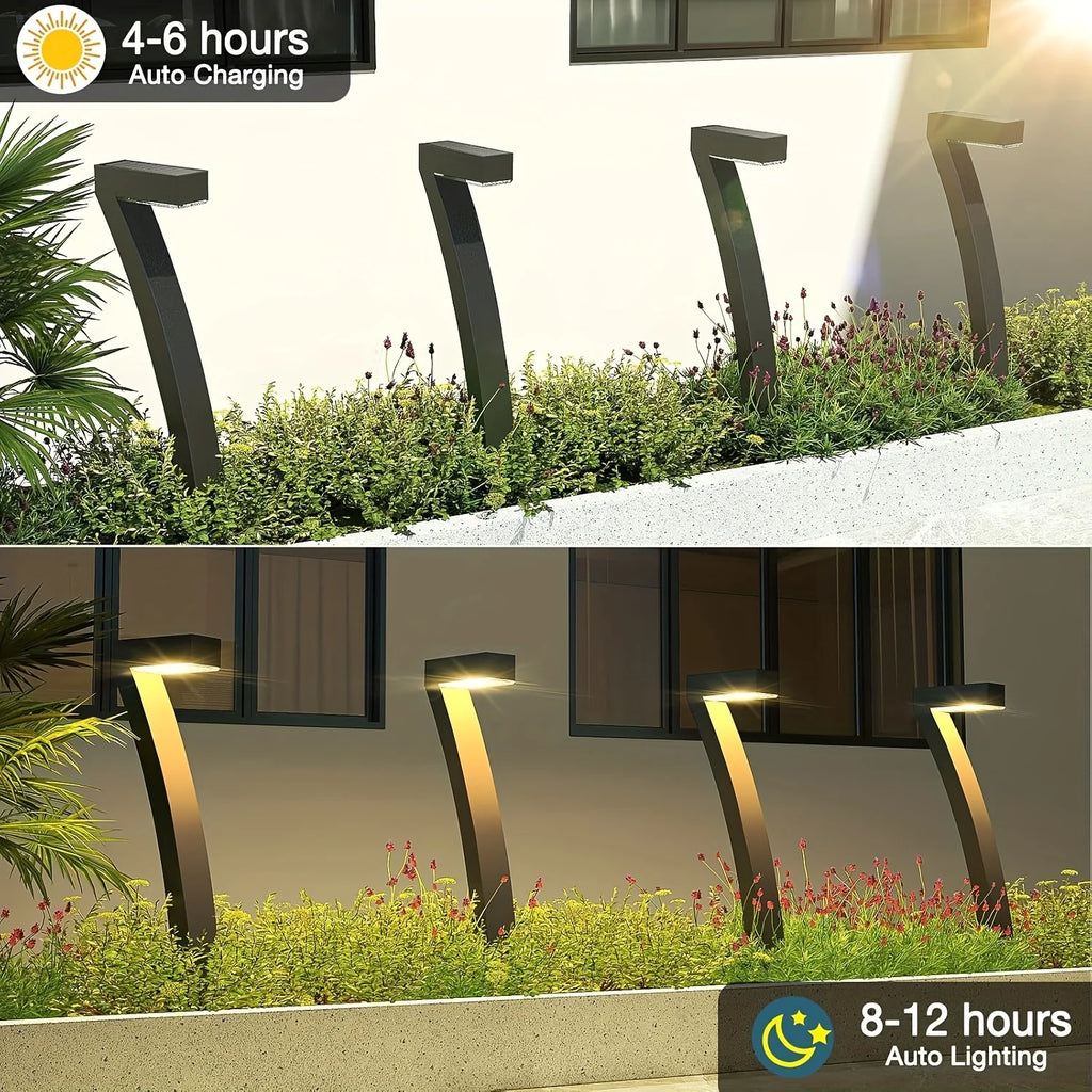Solar Lights Outdoor Landscape Lighting Warm White Auto On/Off Waterproof for Yard Garden Patio Walkway Sidewalk Lawn Decor Lamp