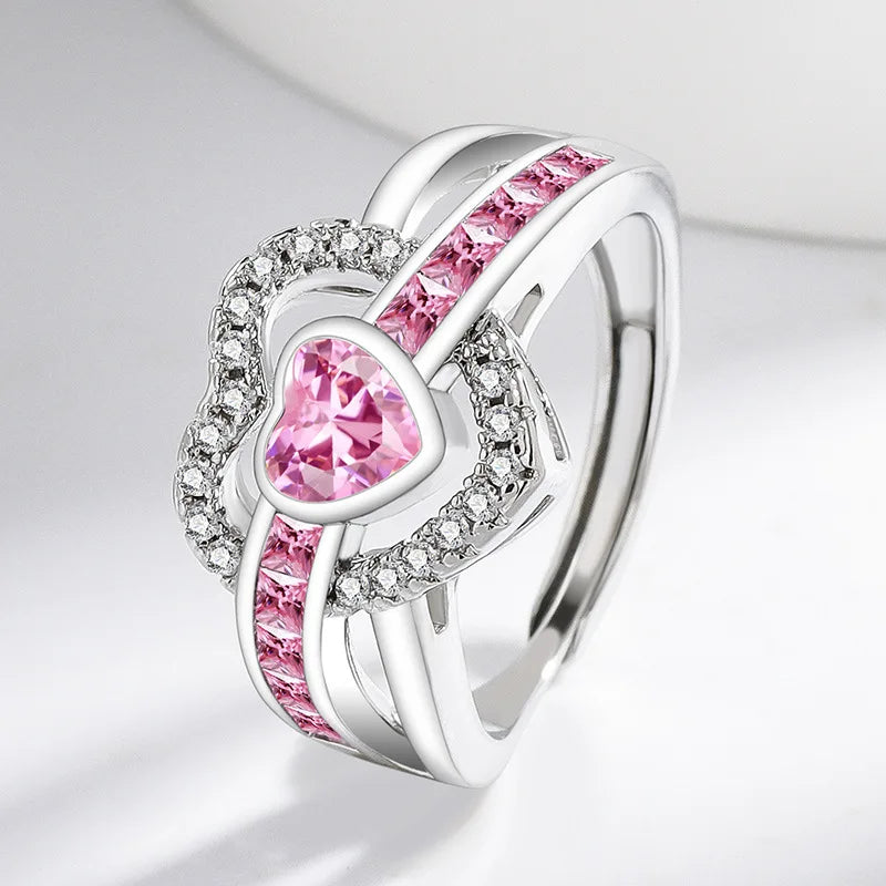925 Sterling Silver Classic Ring for Women snowflake jewelry simple diamond ring imitation diamond women's ring