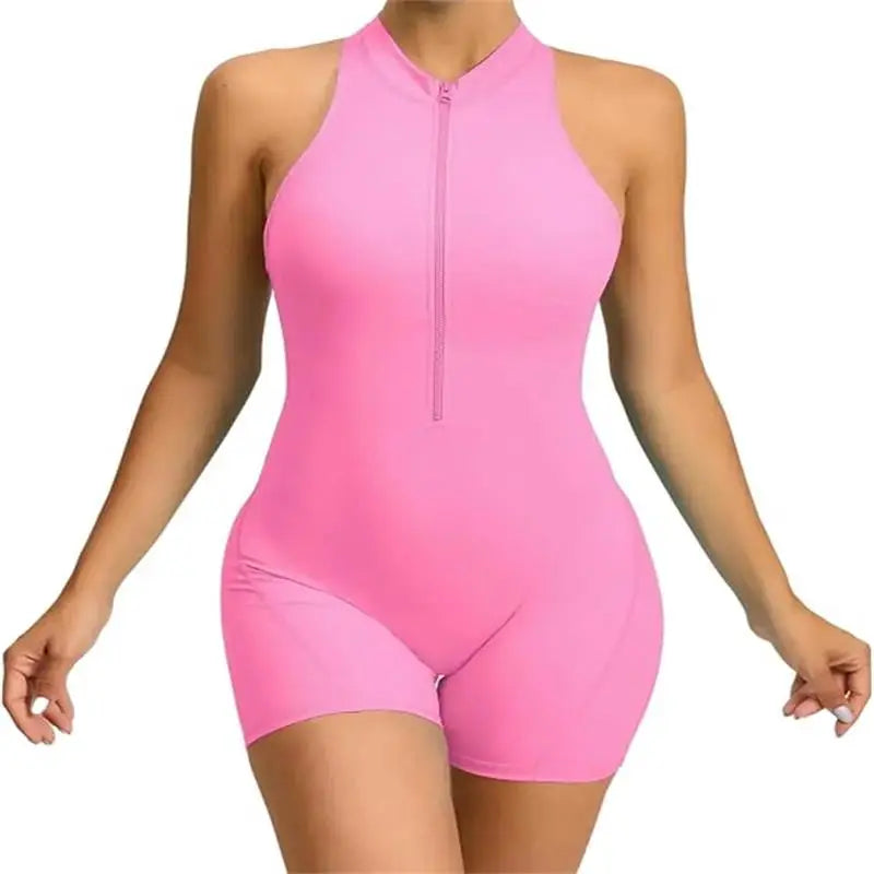 Short Sports Jumpsuit Sleeveless Gym Set Women Yoga Clothes Rompers Workout One-piece Suit Female Bodysuits