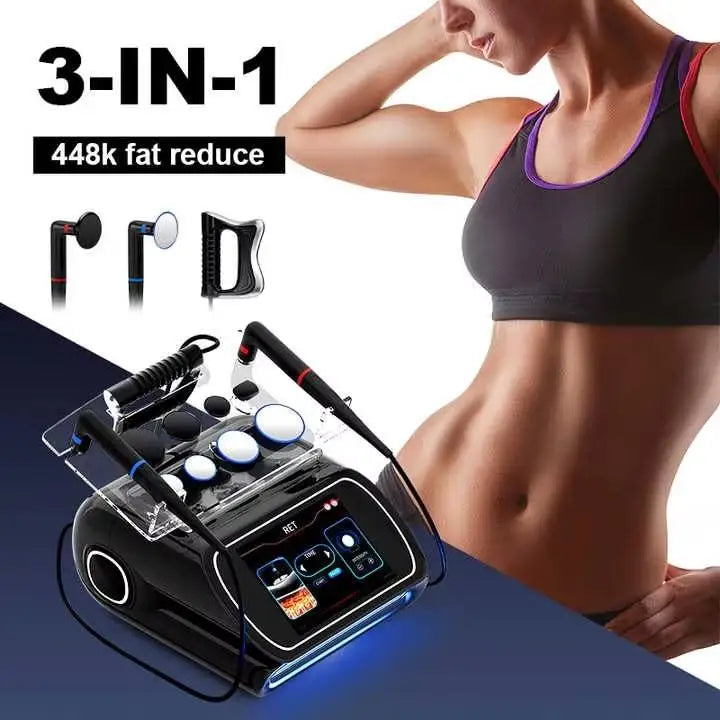 Latest Tecar 448k Body Slimming Machine Skin Tightening Smooth Wrinkles Face Equipment Massage Weight Lose Beauty Machine