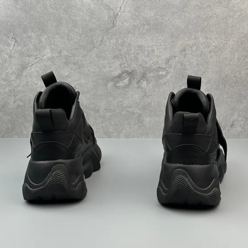 Men's Sport Shoes Comfortable Casual Running Shoes 2025 Spring Autumn Thick Bottom Heightening Korean Style Versatile Dad Shoes