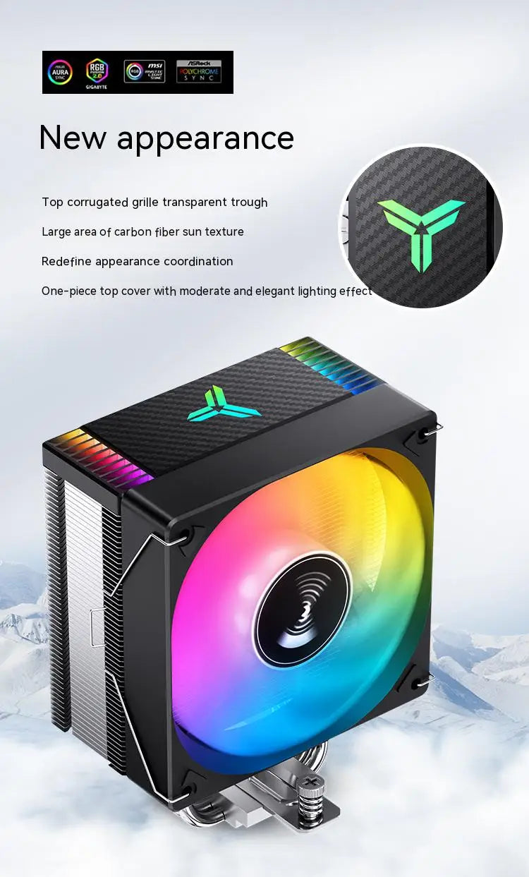 JONSBO CR-1000 EVO 4 Heat pipes TDP 220W CPU Cooler Computer Cooling Fan Heat Sink For LGA1700 115X 1200 AM5 Air Cooler Radiator