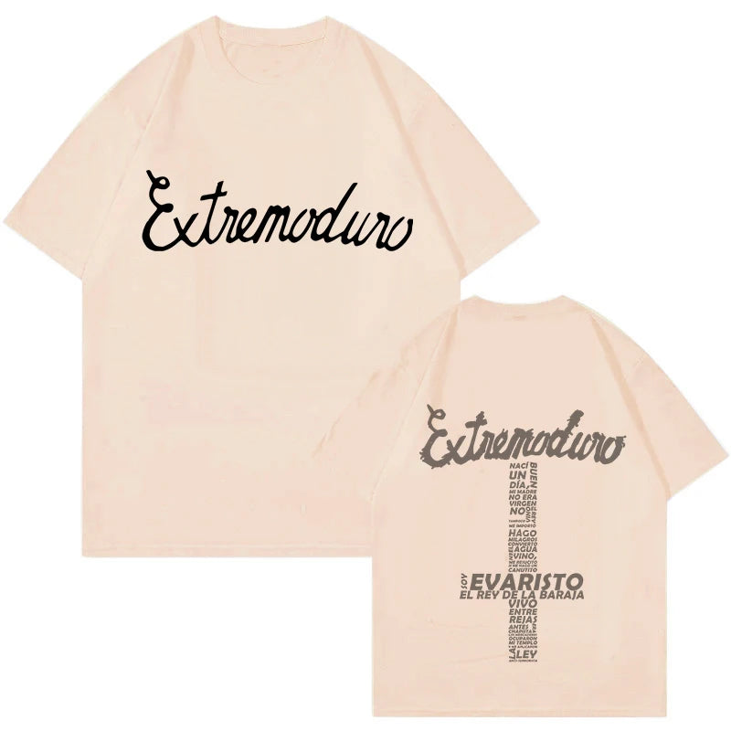 Unisex Fashion Rock Band Extremoduro Print Short Sleeve T Shirt Men Women Graphic Vintage T-Shirt Y2k Hip Hop Tees Tops Clothes