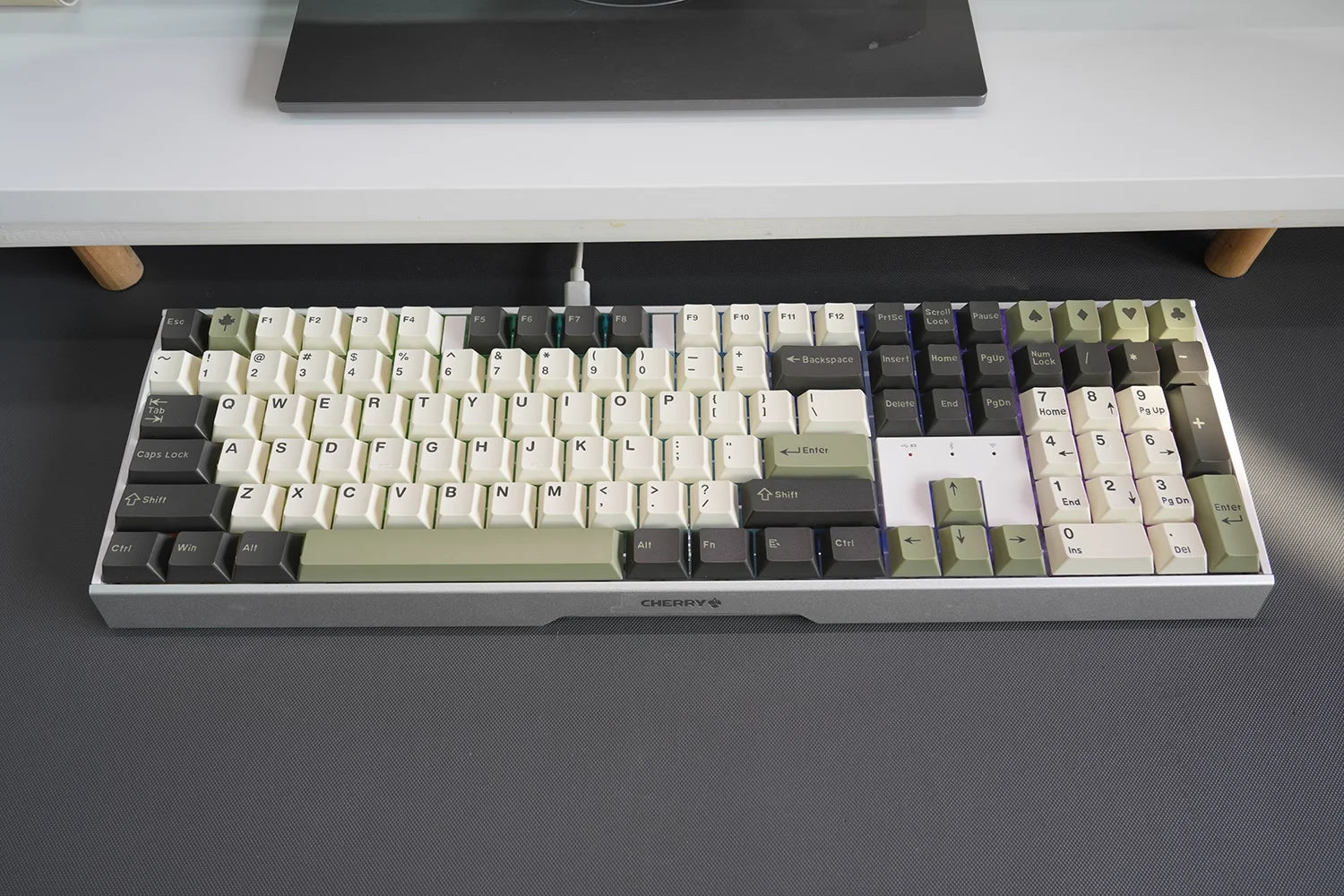 GMK olive 163 key ABS two-color molding keycap cherry height keycaps