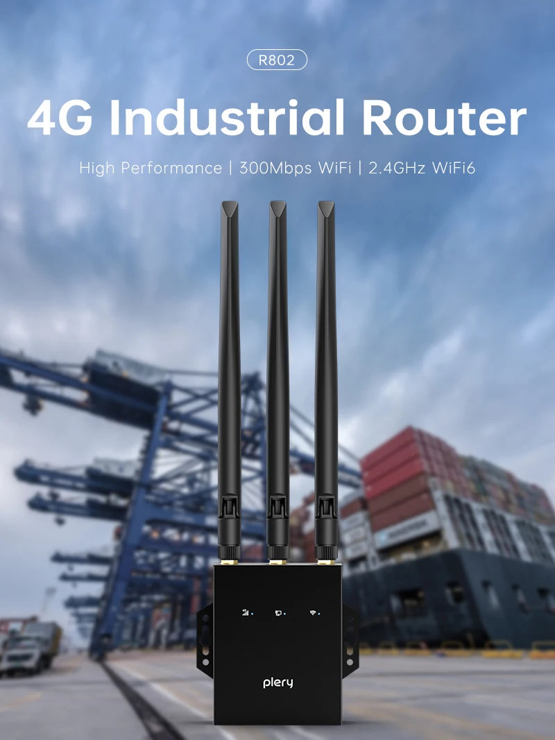 Plery 1200Mbps 4G LTE Cat6 Router 2.4+5.8GHz WiFi5 Wireless 5*Gigabit Ports VPN Support Nano SIM/eSIM Card 4G Routers EU Plug
