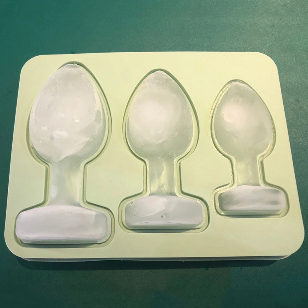 1-5Pcs Silicone Ice Cube Mold Funny Butt Plug Shaped Ice Tray Maker for Bars Cocktail Whiskey Chilling Drinking Kitchen Gadgets