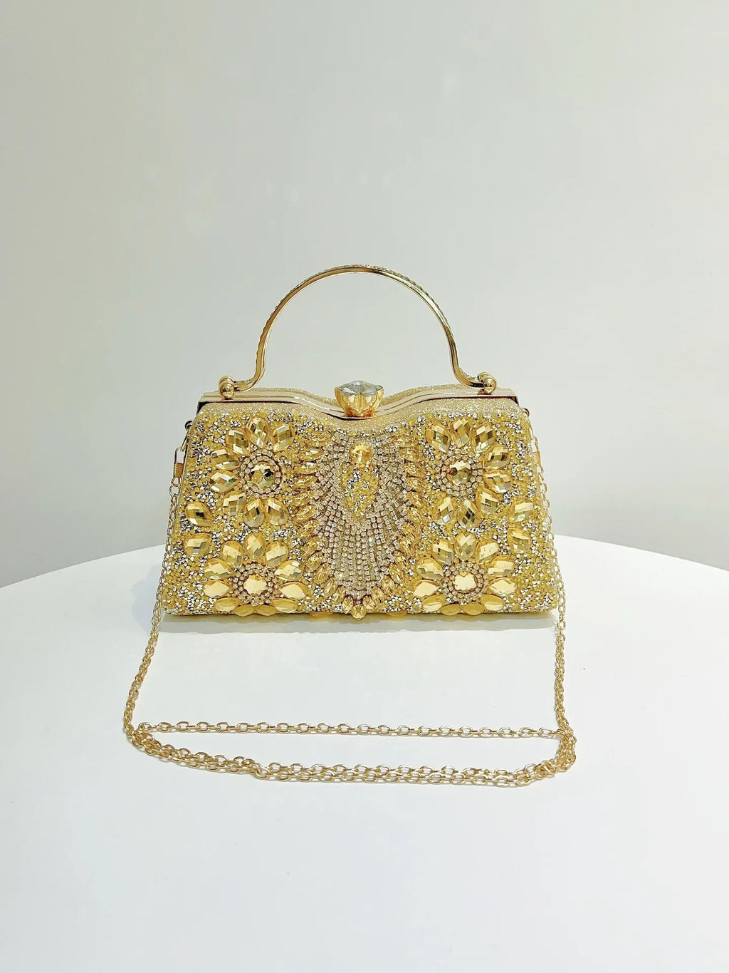 Rhinestone Women Evening Clutch Shiny Dinner Party Handbag Match For Dress Shoulder Crossbody Bag Cosmetic Phone Storage