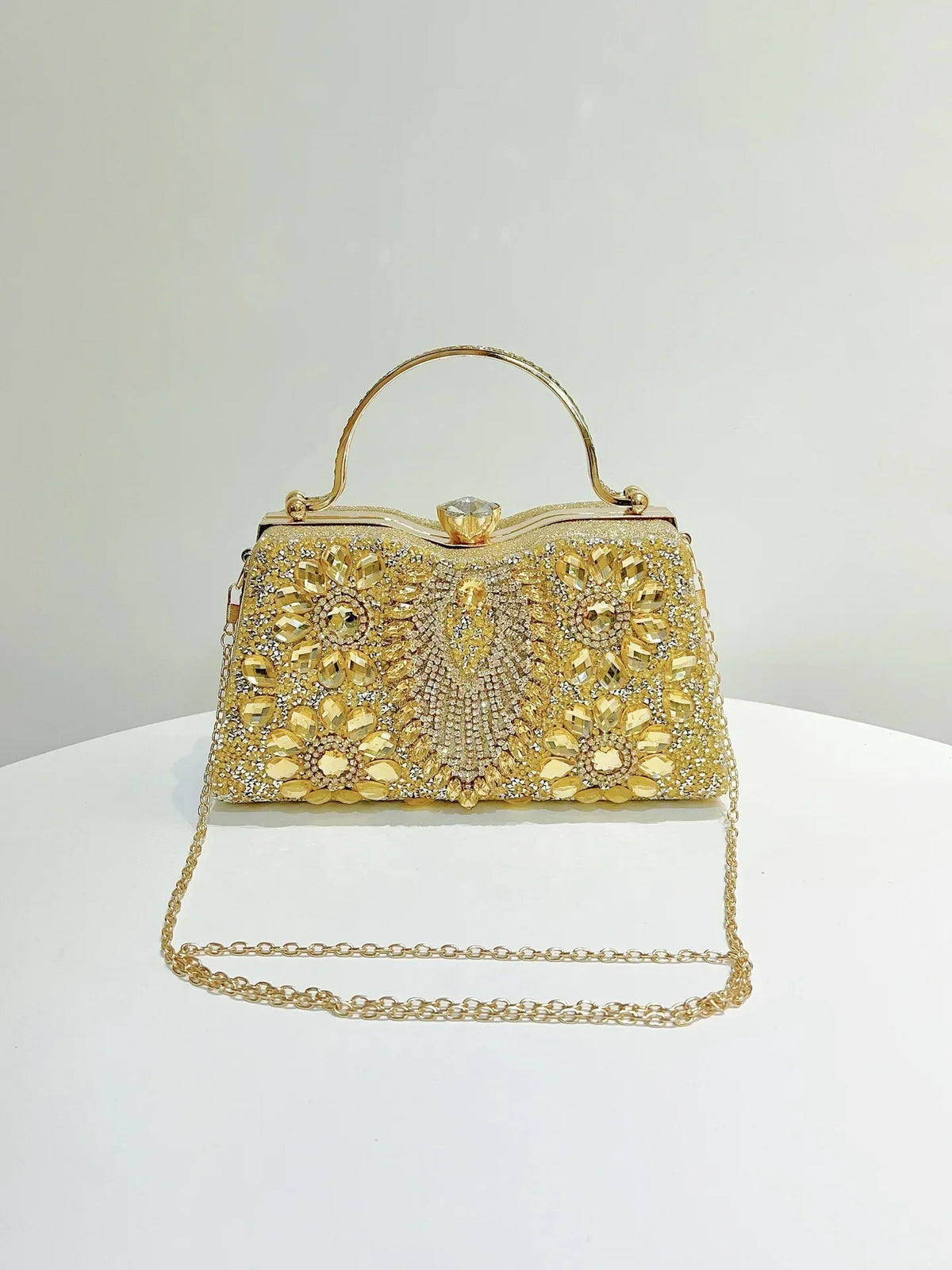 Rhinestone Women Evening Clutch Shiny Dinner Party Handbag Match For Dress Shoulder Crossbody Bag Cosmetic Phone Storage