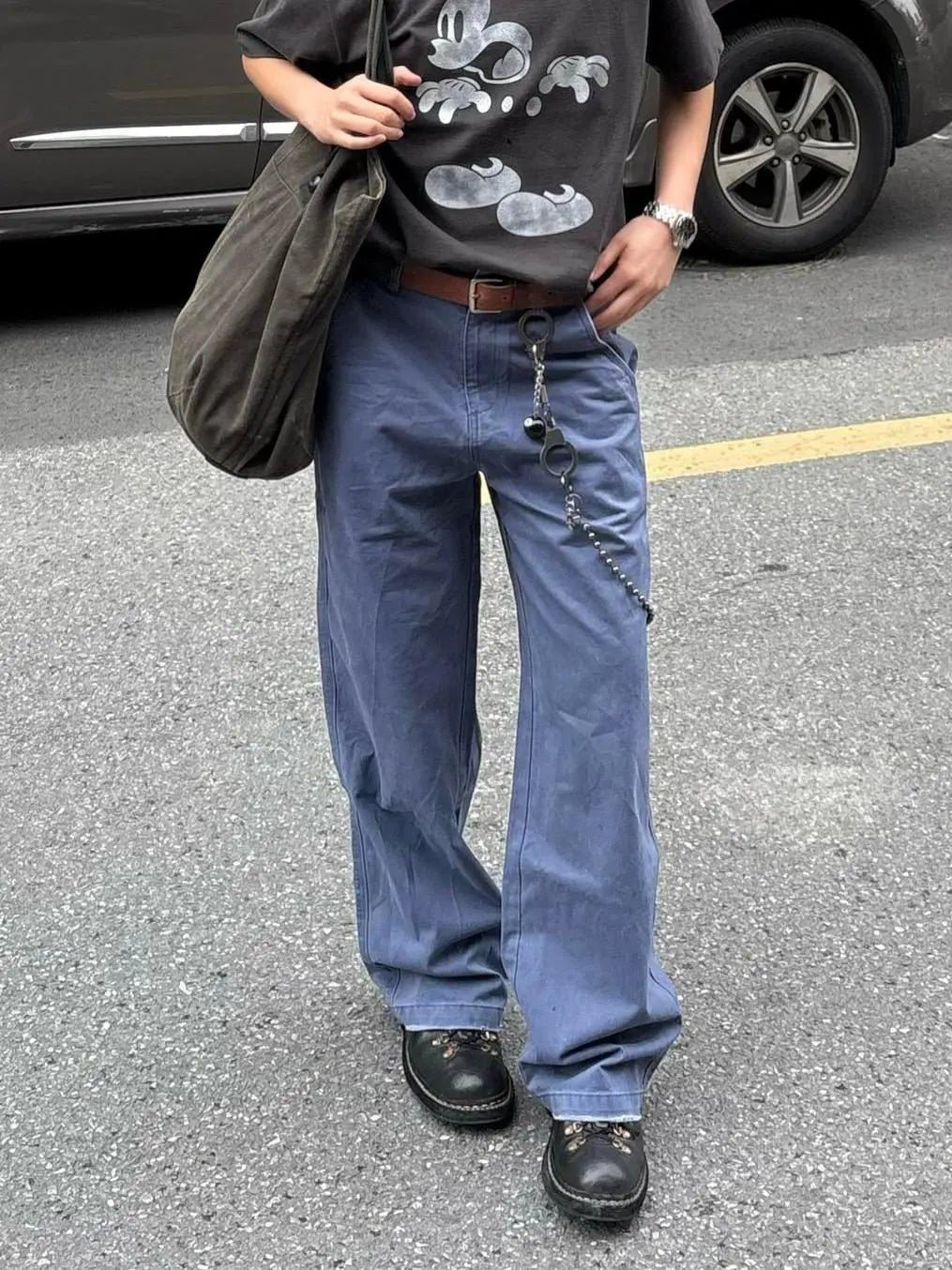 Retro Washed Straight Leg Blue Jeans Men Women Casual Long Pants Spring Summer New Style Vintage Fading Denim Skinnies