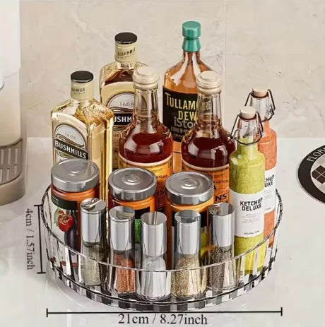 Rotating Countertop Storage Shelf Multi-scene Organizer Stand Kitchen Spice Bottle Holder Bathroom Cosmetic Storage Rack