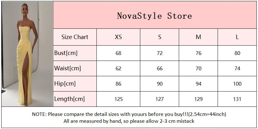 Women Sexy Solid Pleated Strapless Dress Lady Chic Off-shoulder Backless High Waist Split Dresses 2026 Summer Evening Party Gown