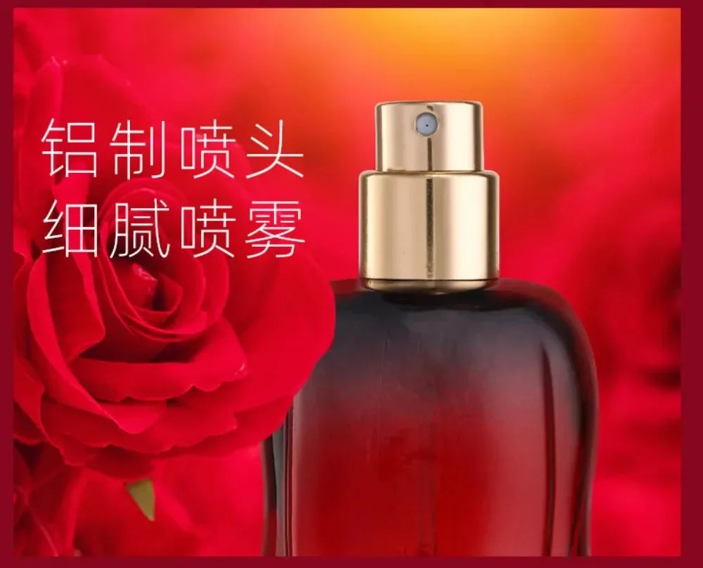 50ml Women EDP Perfume Midnight Rose Long Last Elegant Floral Fragrance Creative Red Rose Shaped Bottle Lady Romantic Gift