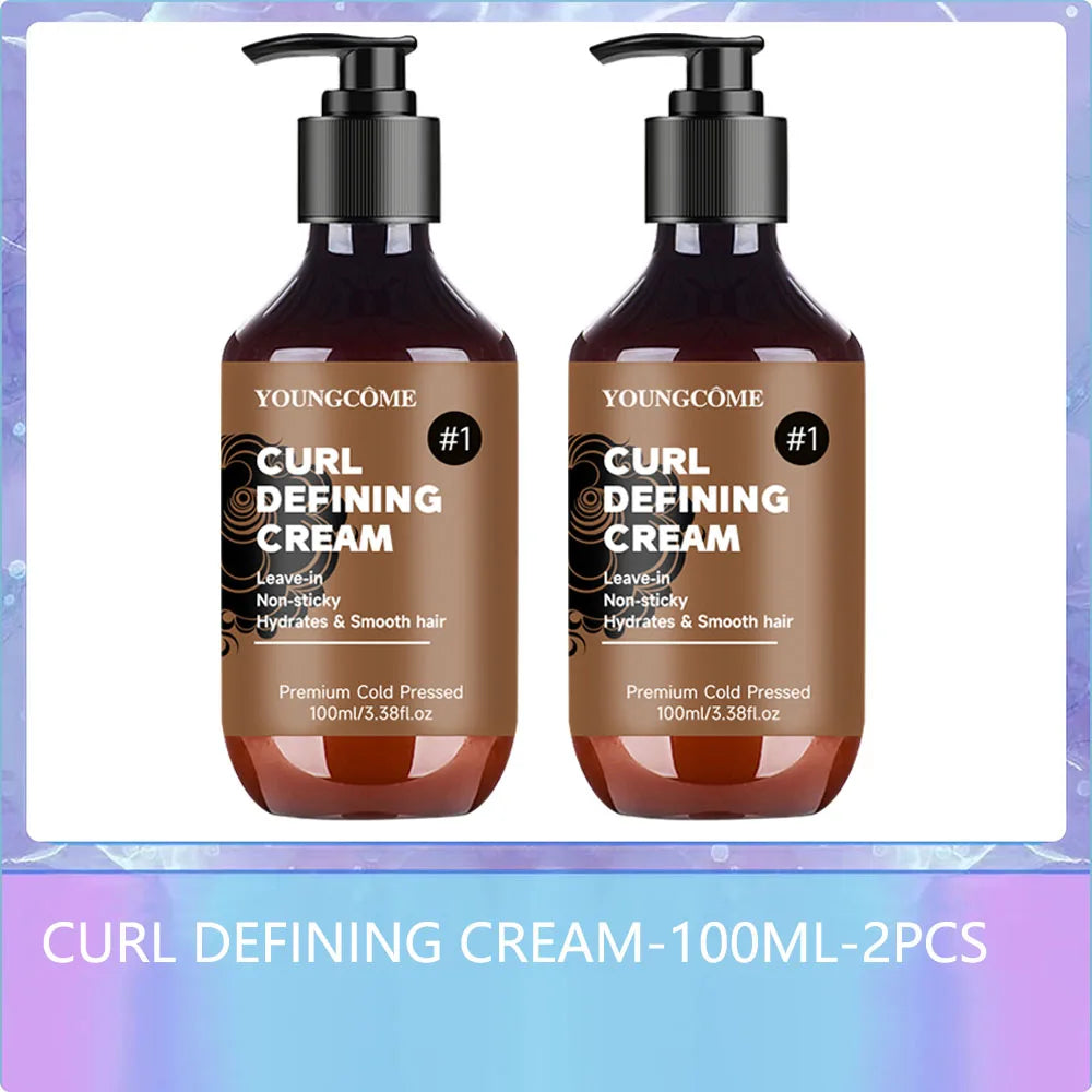 Curly hair Styling cream, moisturizing and smoothing formula, enhances the elasticity and shine of curly hair, easy to set 2025