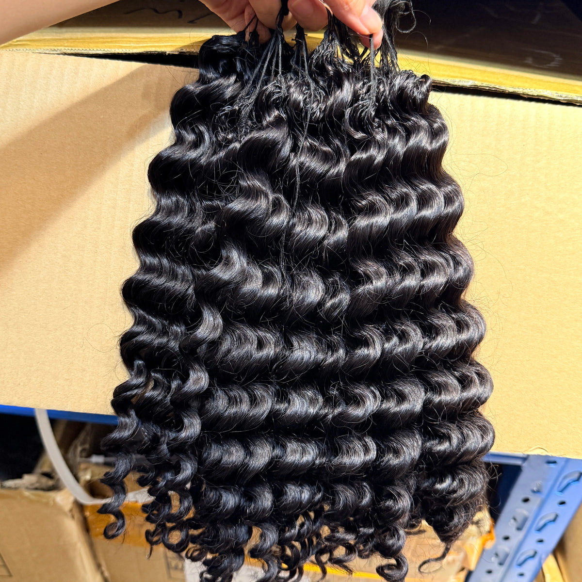 NABI Updated Miracle Knots Hair Pre-Separated Burmese Crochet Human Hair DeepWave 14-26inch 100g/pc for Bora Boho Braids