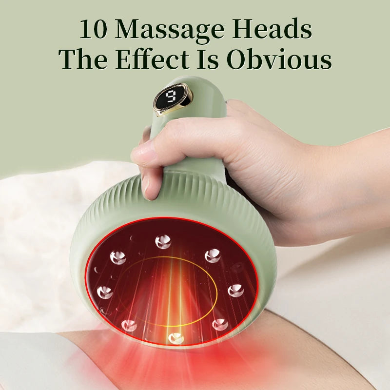 Electric Cupping Massager Vacuum Suction Cup Electric Vacuum Cupping Beauty Health Scraping Infrared Heat Body Slimming Massage