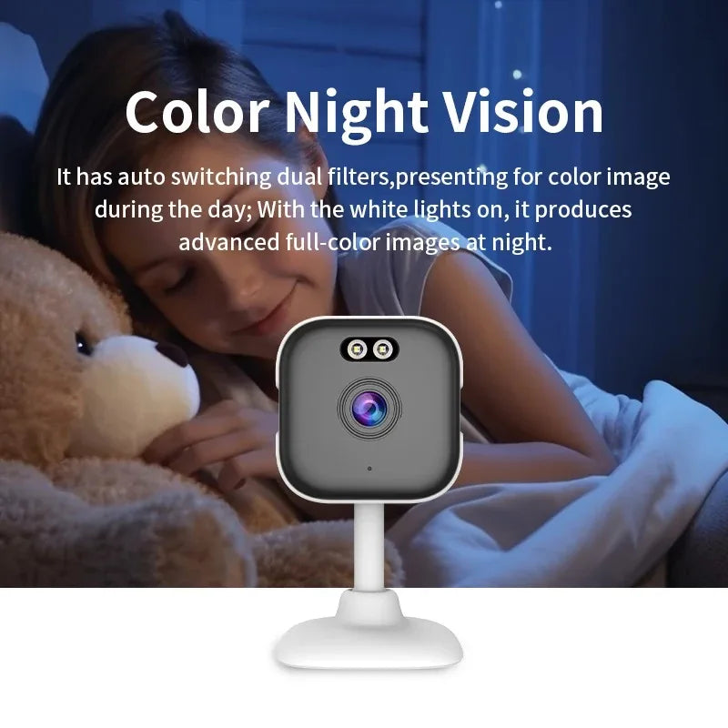 O-Kam Pro 5MP Mini Cube Dual Band WiFi IP Camera Indoor Human Detection Onvif Baby Monitor Two Way Audio Home Security CCTV Cam