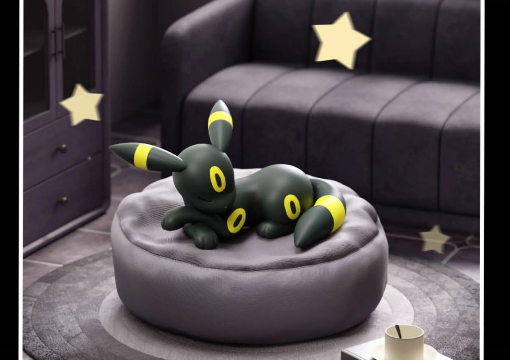 In Stock Hot Pkm Eevee Sleeping Position Series Blind Box Sylveon Umbreon Flareon Jolteon Anime Desktop Decoration Model Toy
