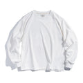 Maden 100% Cotton Loose Crew Neck Long Sleeve T-shirts Men's  230g Thin Breathable Tee Shirt Basic Solid Color Oversized Tops