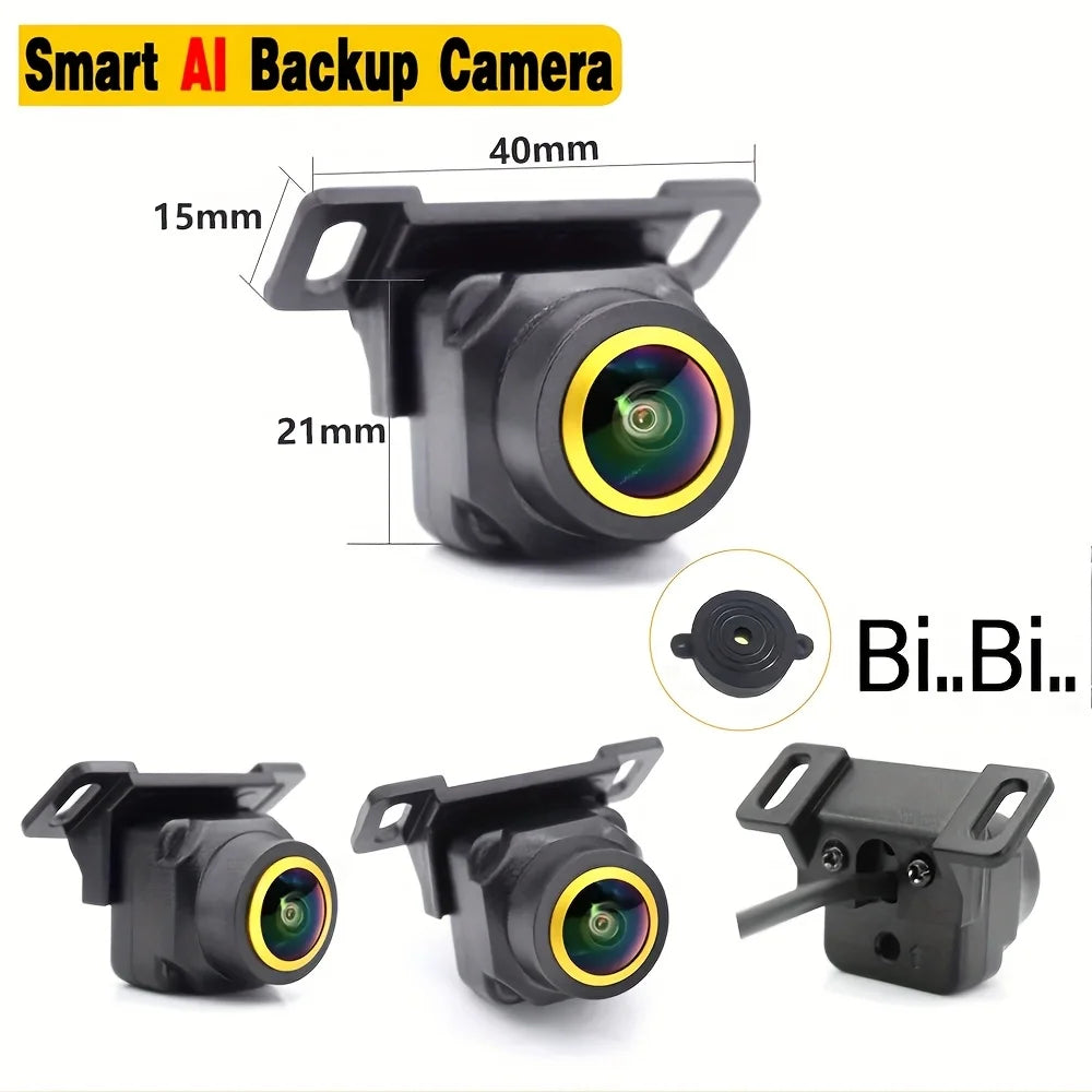 1080P AHD AI Smart Car Camera - Front/Rear/Spare Wheel View, Intelligent Tracking Parking Assistance, Universal Fit for Car