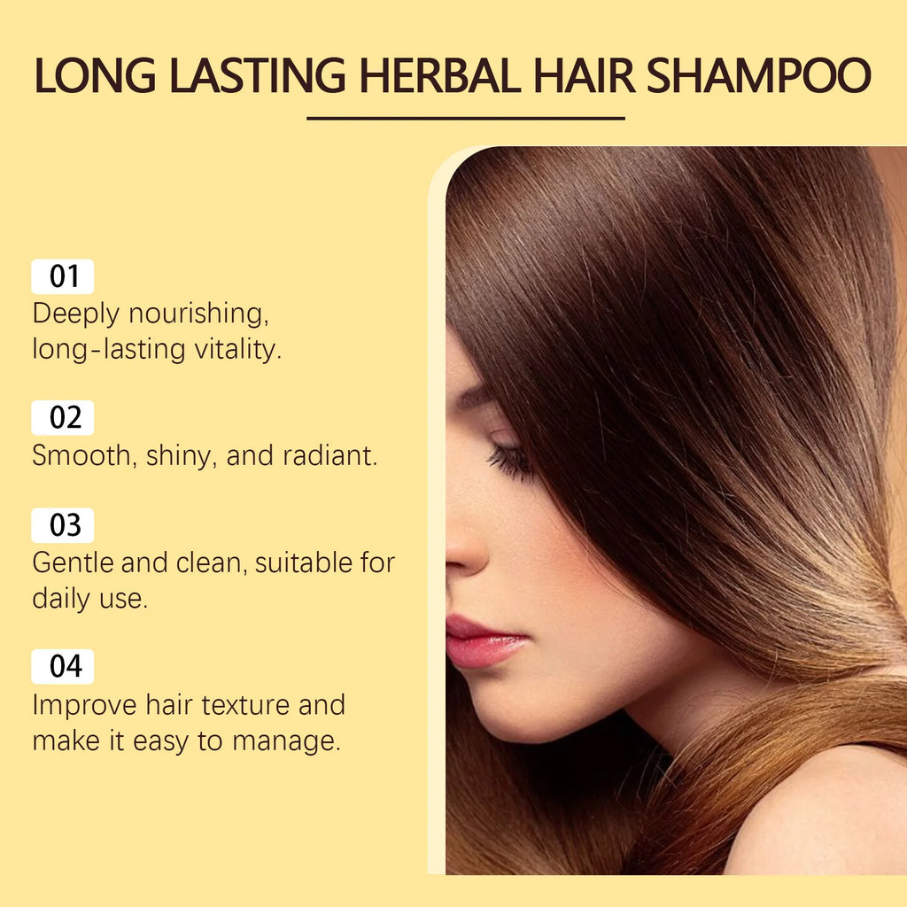 Jasmine Hair Nourishing Shampoo Repair Damaged Improve Thicken Scalp Irritating Treatment Control Dandruff Hair Growth Shampoo