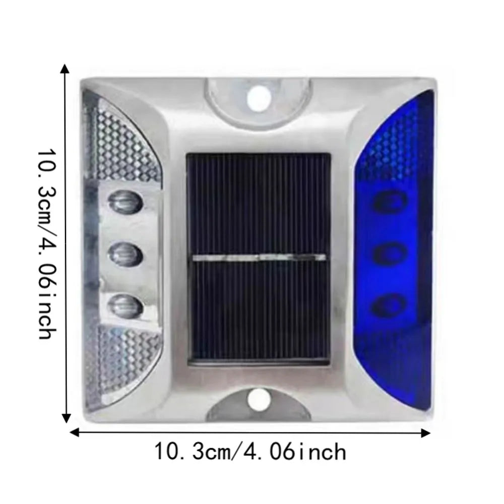 Solar Powered Solar Road Stud Light Outdoor Lighting Durable LED Ground Light Flashing Double Side Traffic Marker Light