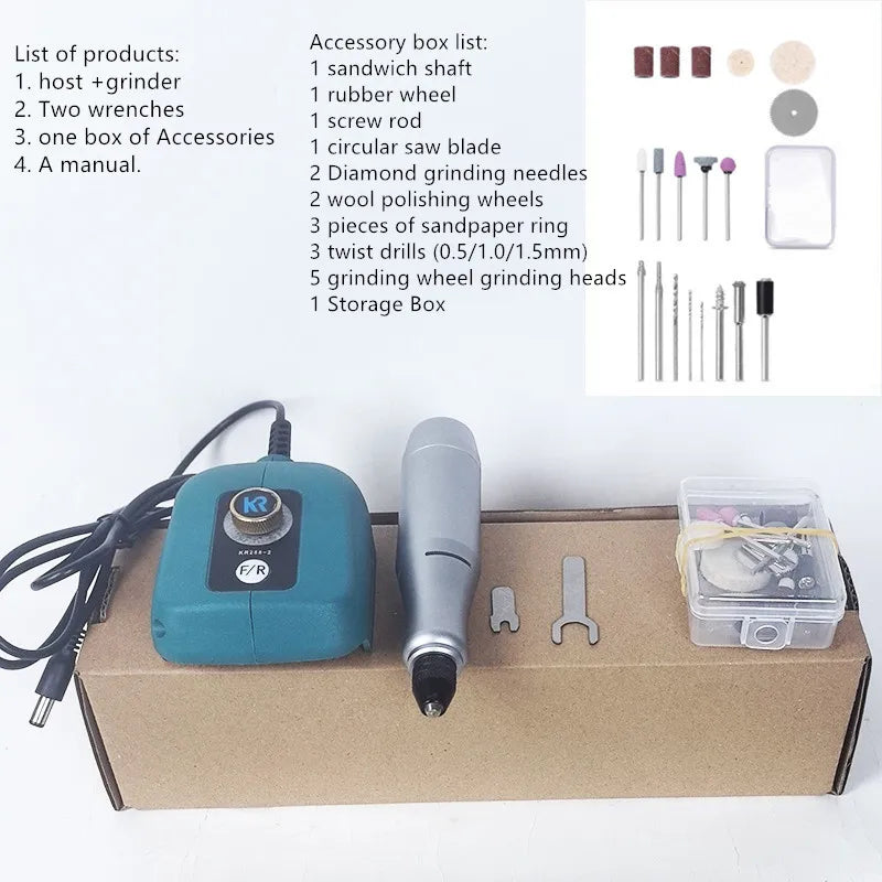 20V Rechargeable Lithium Electric Grinder for Makita 18V Lithium Batteries Three-Speed Adjustable Mini Drill DIY Electric Tools