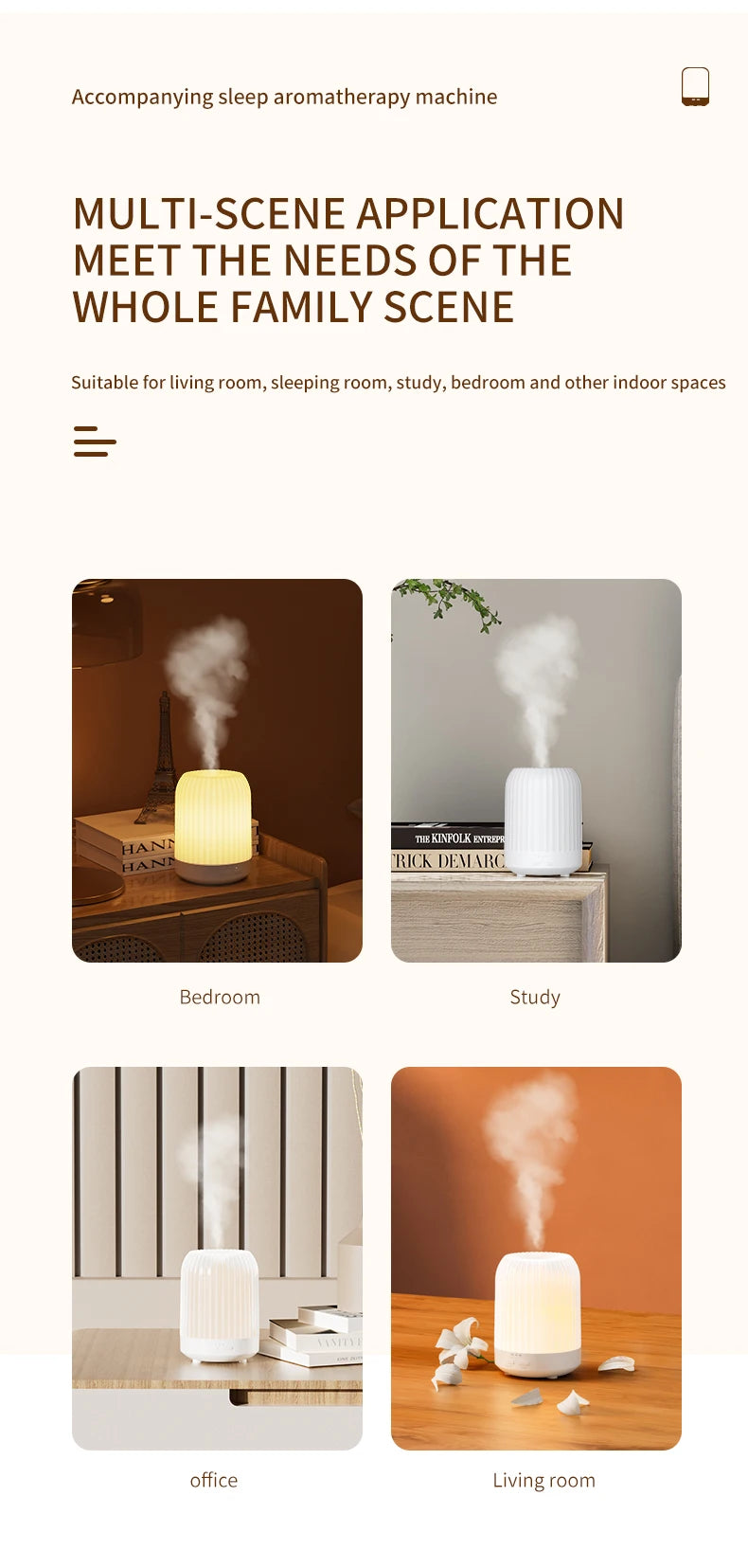 Home Essential Oil Humidifier Aromatherapy Machine Smart  Automatic Perfume Machine Bedroom Diffuser Night Light Humificador