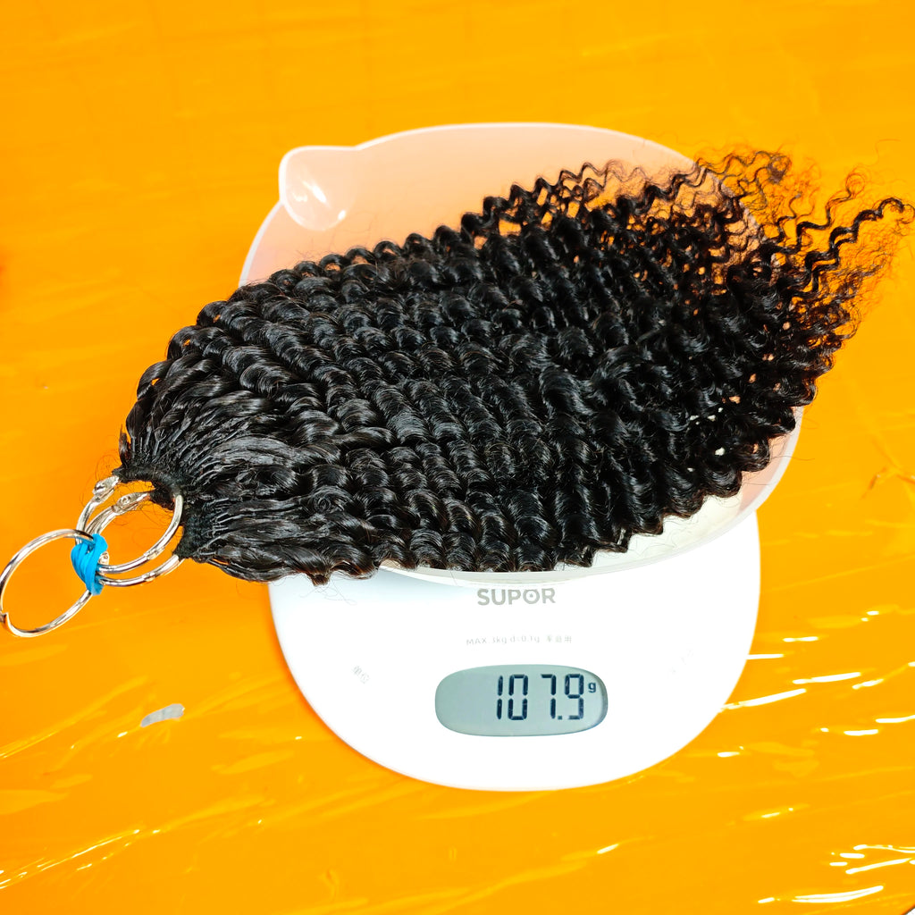 Pre-Separated Feather Crochet Human Hair Bundles Jerry Kinky Curly Deep Wave Hair Miracle Knots Braiding hair for Women