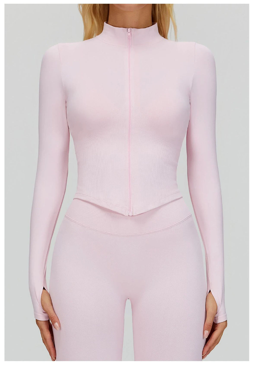 Zipper Yoga Shirts For Women Long Sleeve Seamless Fitness Running Gym Jacket Workout Dry Fit Breathable High Elastic Sports Top