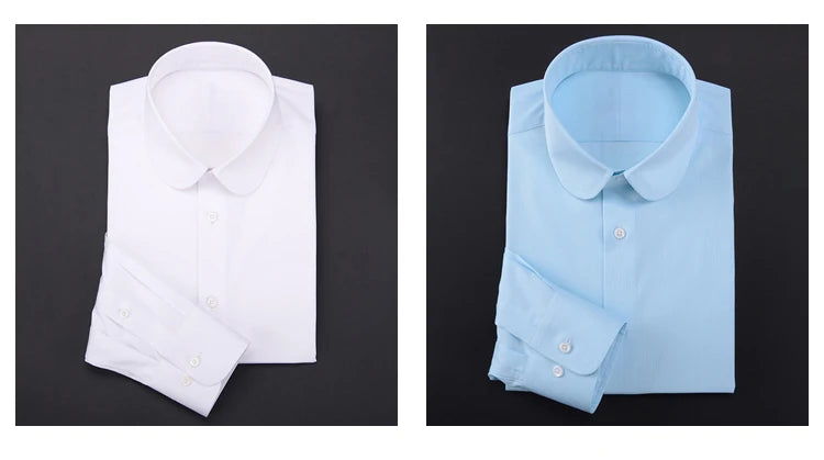 custom men's shirt Eton collar slim-fit business gentleman suit mens formal shirts