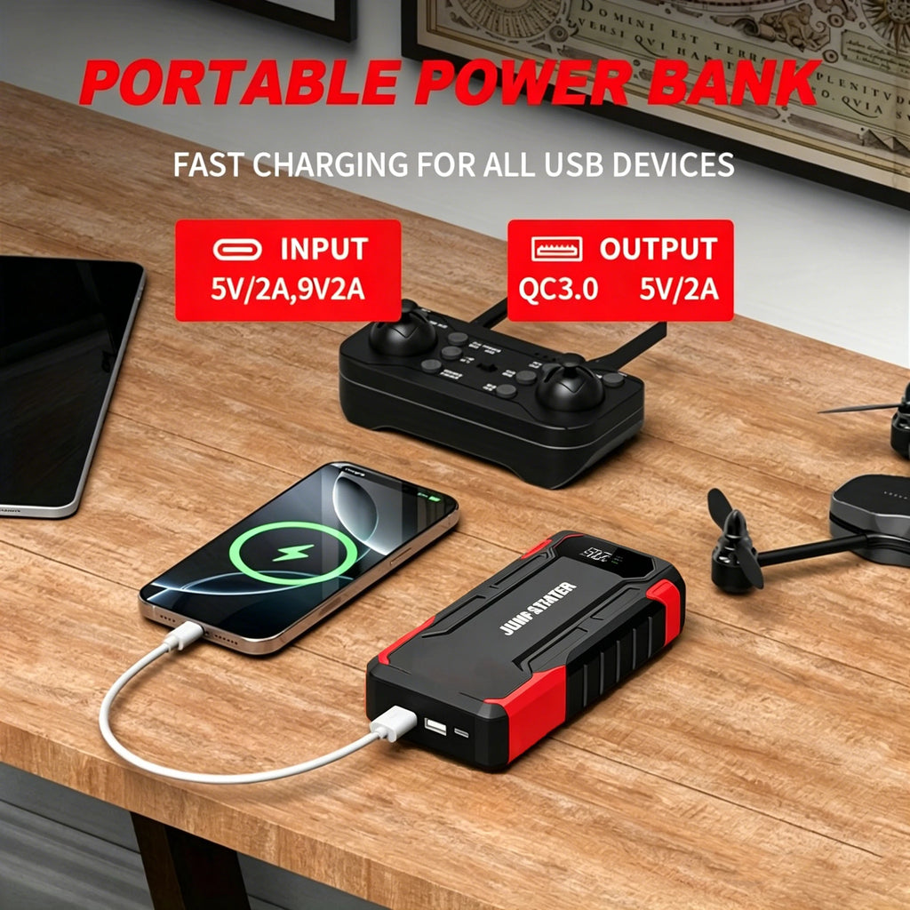 Portable Auto Jump Starter Power Bank Starting Device For 12V Emergency Car Battery Booster Starter Charger