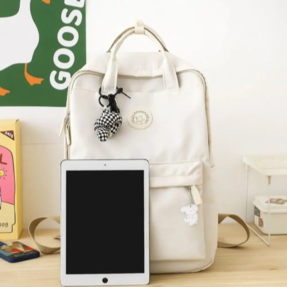 Lightweight Waterproof Women Backpack Large Capacity Solid Color Travel Backpack Nylon Ergonomic Laptop Book Bag For Teenagers