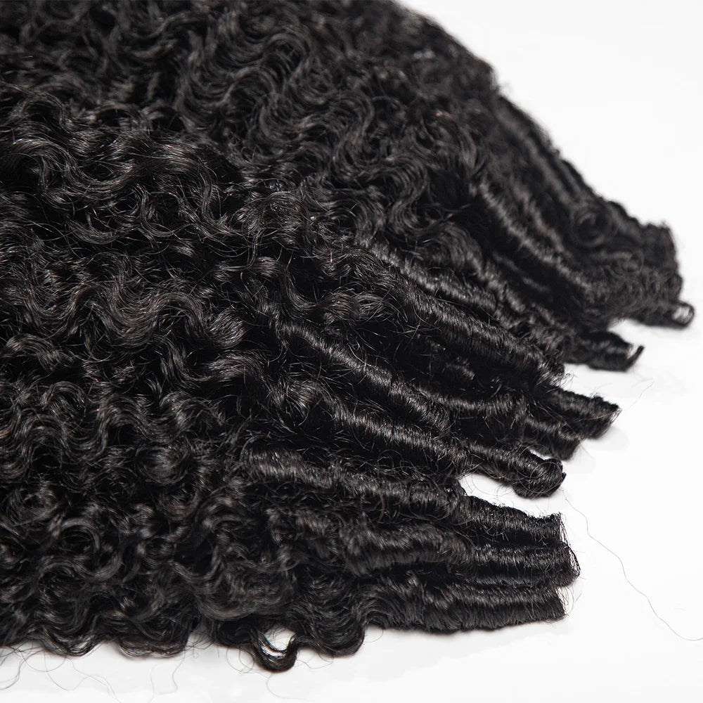 Miracle Knots Feather Crochet Human Hair Extension Burmese Curly With Coily End Invisible Miracle Knots Hair Bulk  Boho Braide