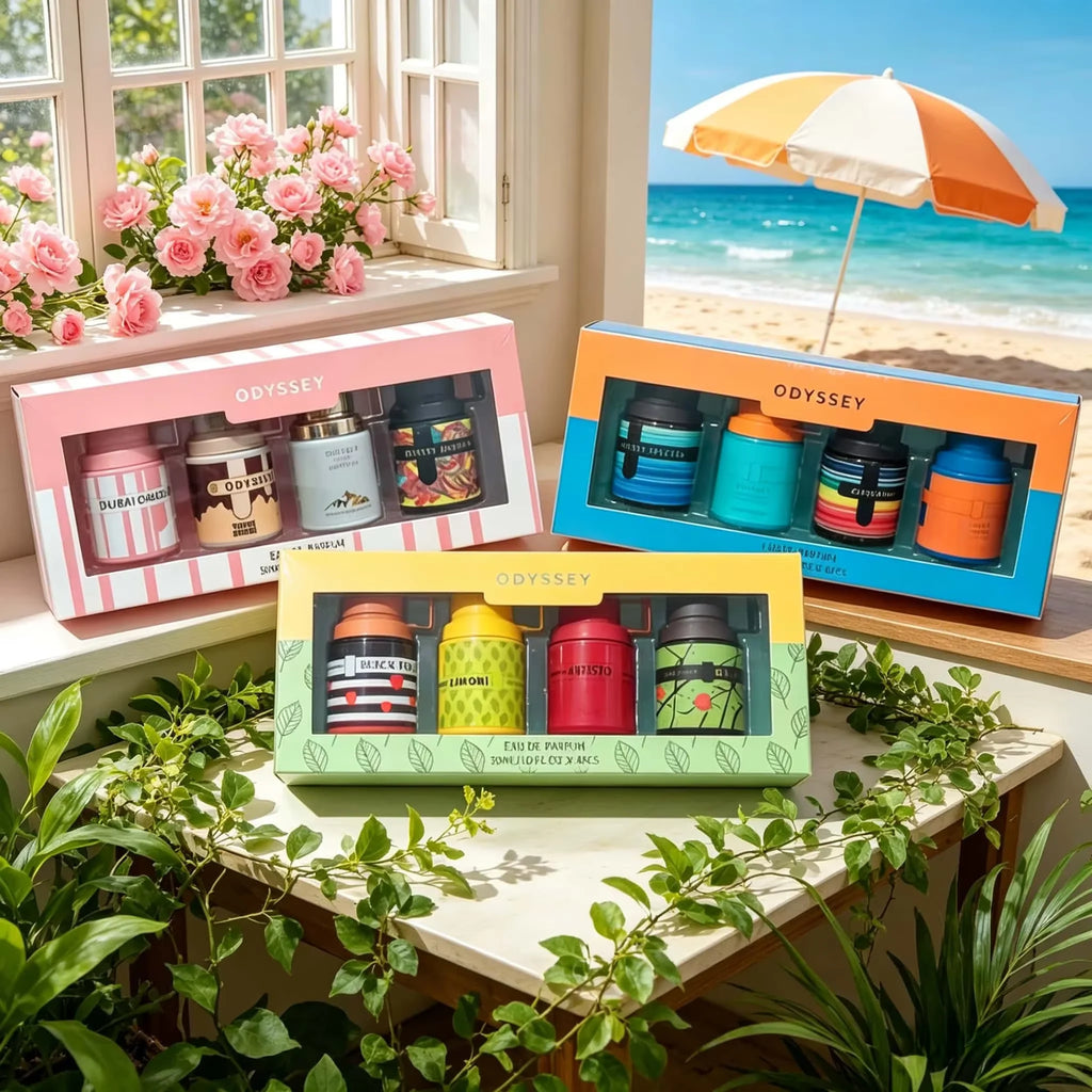 Fresh Floral Fruity Scent Eau De Parfum Set Portable Long Lasting Perfume for Women Men Daily Use Fragrance Gift Kit