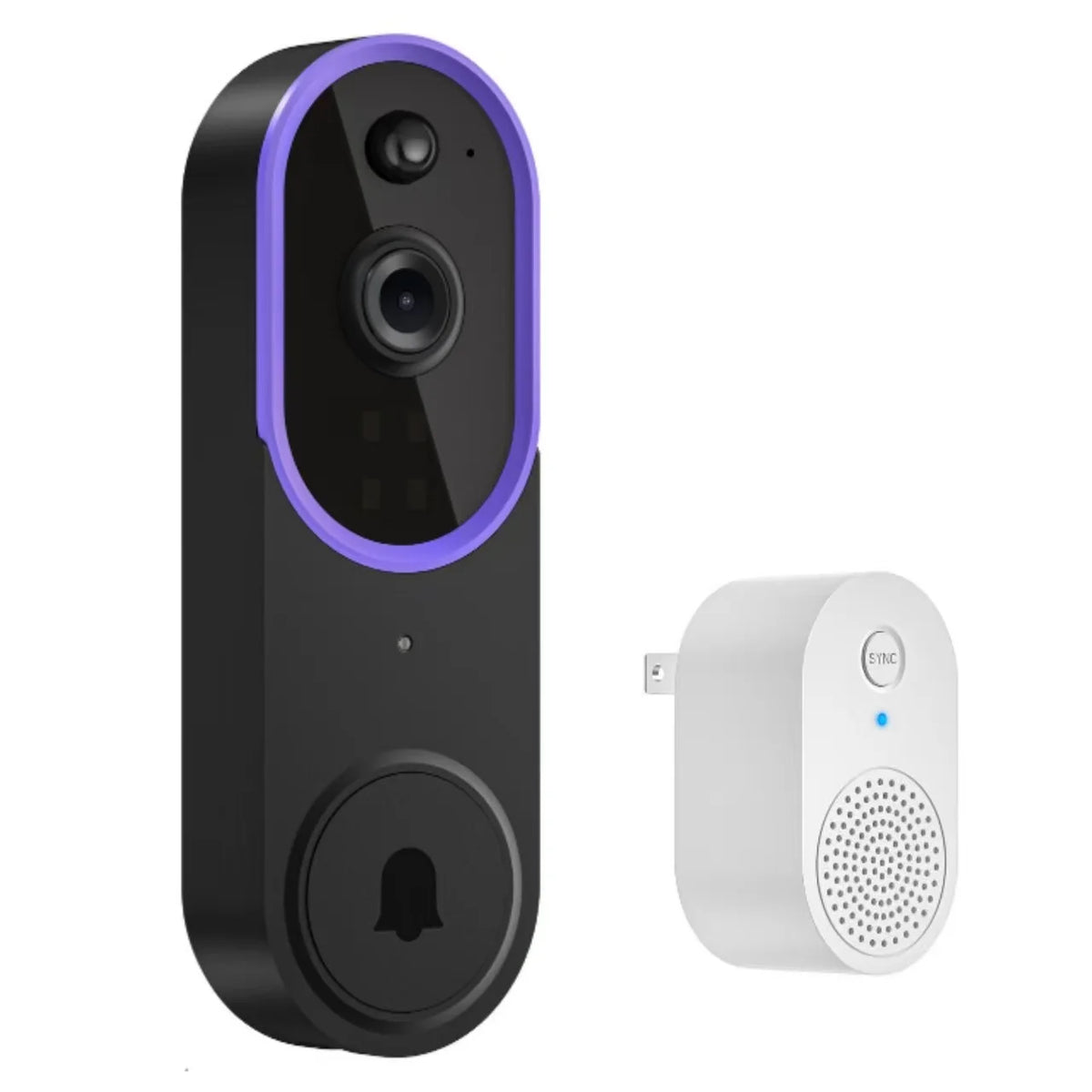 1080P Video Doorbell Camera 2-Ways Audio Wireless Doorbell WiFi Smart Door Bell Night Vision Intercom Doorbell Home Door Bells