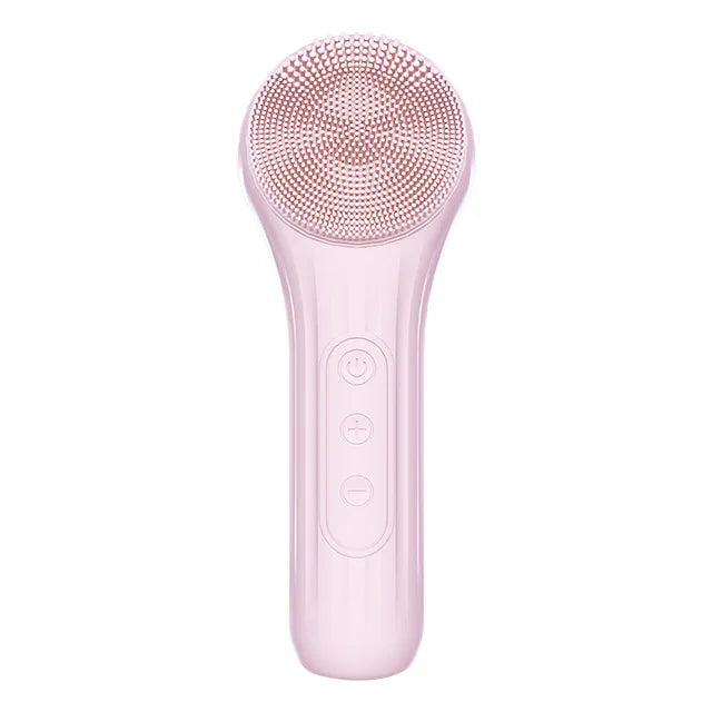 Sonic Silicone Facial Cleansing Brush Electric Face Scrubber Waterproof Deep Clean Exfoliating Vibration Face Wash Tool 5 Speeds