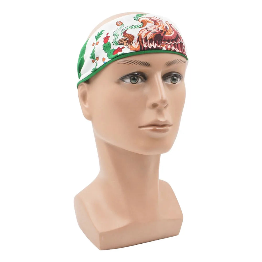 Caribbean National Flag Design Bandana 100% Cotton Running Headband Haiti/Jamaica/Guyana/Dominican Flag Scarf Hip Hop Head-wrap