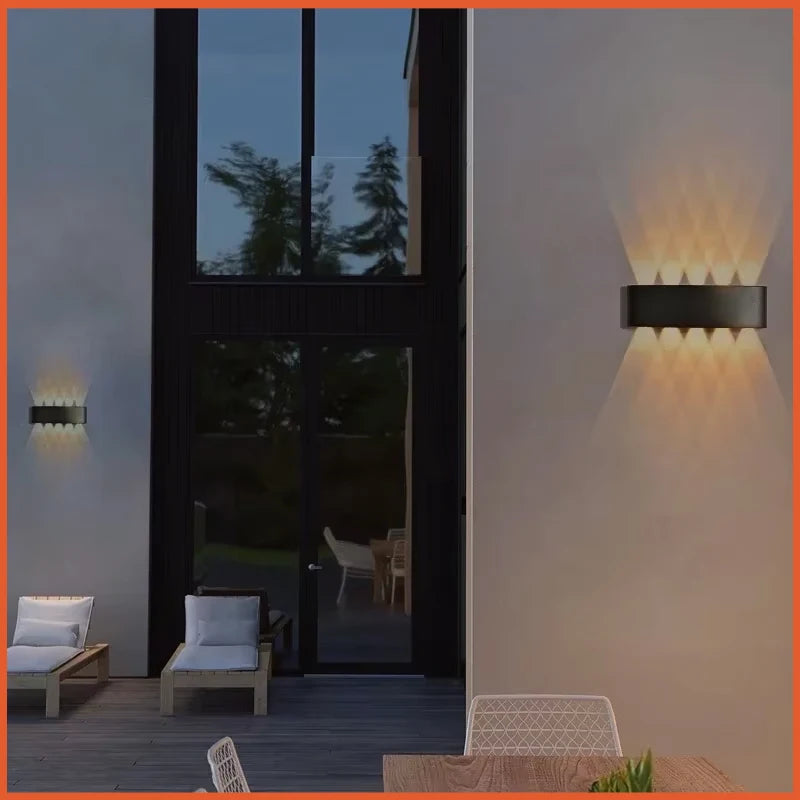 Waterproof Outdoor LED Wall Light for Garden Patio Balcony Warm White Weatherproof