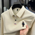 Luxury Brand Men's New High Quality Long Sleeves Polo Shirt Lapel Embroidery Jacquard T-Shirt Business Fashion Leisure Mens Wear