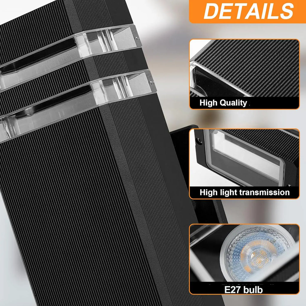 Outdoor LED Wall Lights  Replaceable Light Bulb E27 Waterproof Wall Lamp for Modern Home Interior Stairs Lighting Decoration