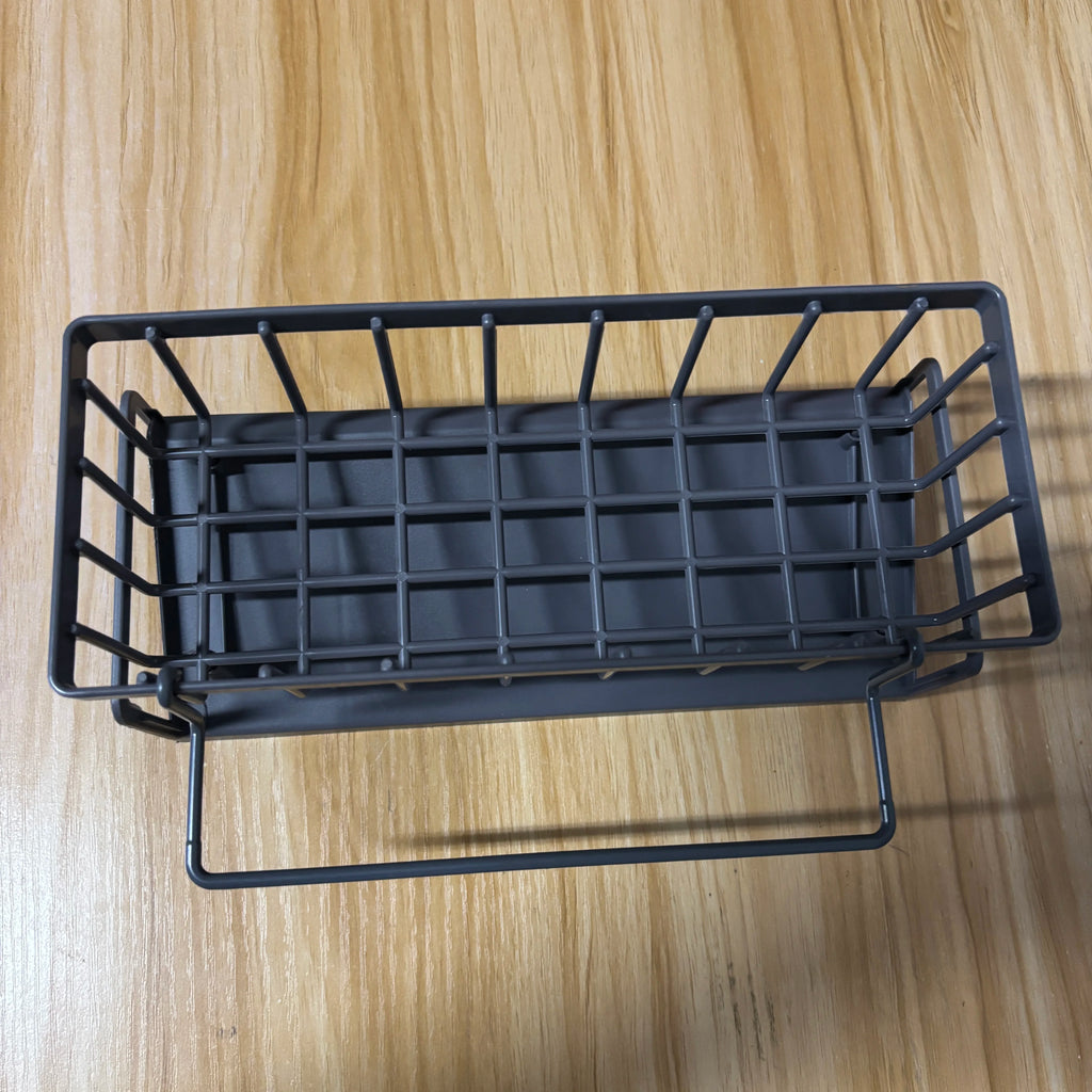 Kitchen Spice Storage Shelf with Drainage Rack, Installation Sink Organizer, Tap-Mounted Shelf for Home Kitchen Accessories