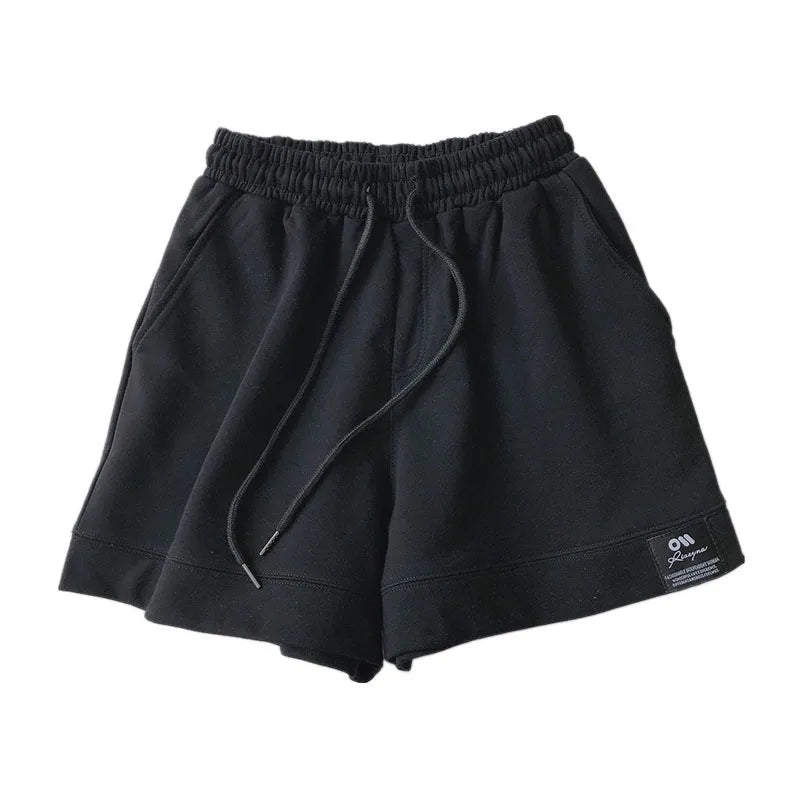 New Women High-Waist Wide-Leg Pants Couple's Sports Shorts Student Loose Home Pants Girls Casual Running Shorts Sexy high-waist