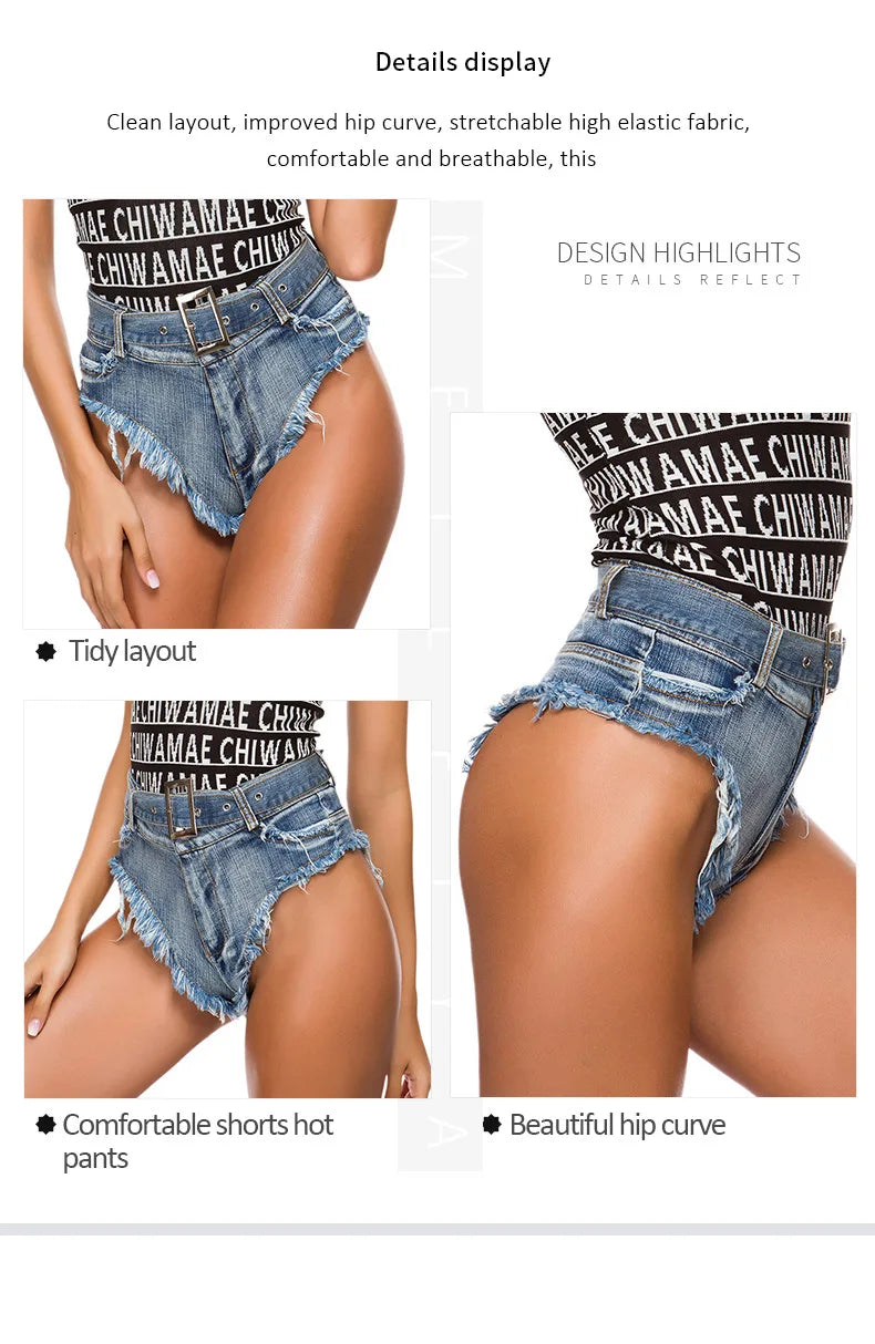 DEKA New Sexy Denim Bikini Set Beach Suit Split Blue Swimsuit Summer Jeans Shorts Female Short Women Two-piece Swimwear