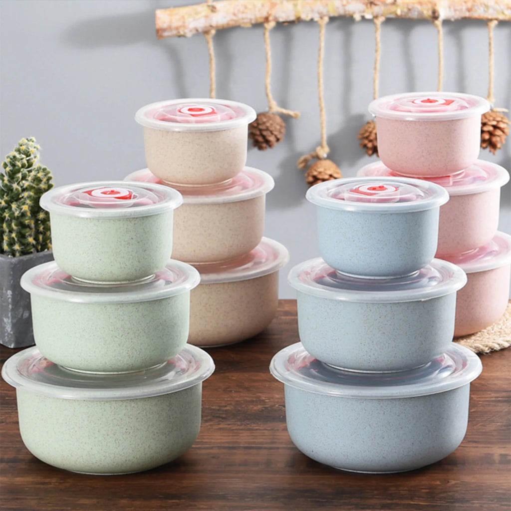 3pcs Lunch Box set Food Storage Containers with Lids Microwave Storage Containers for Storing Fruits Vegetables