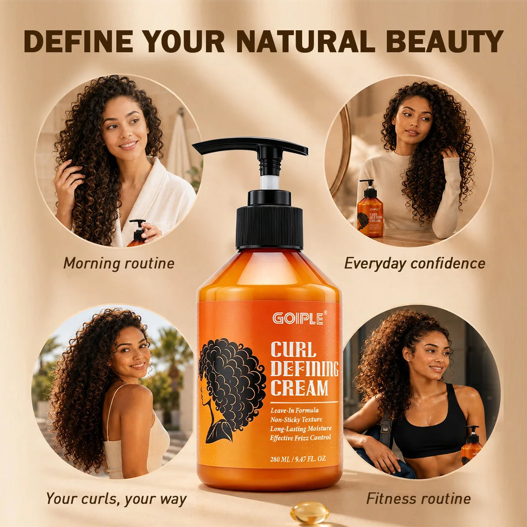 280ml Curl Defining Cream Curling Cream,Define, 48HR All Day  Definition,Moisturize & Hydrate Curls for Bouncy, Shiny Hairstyles