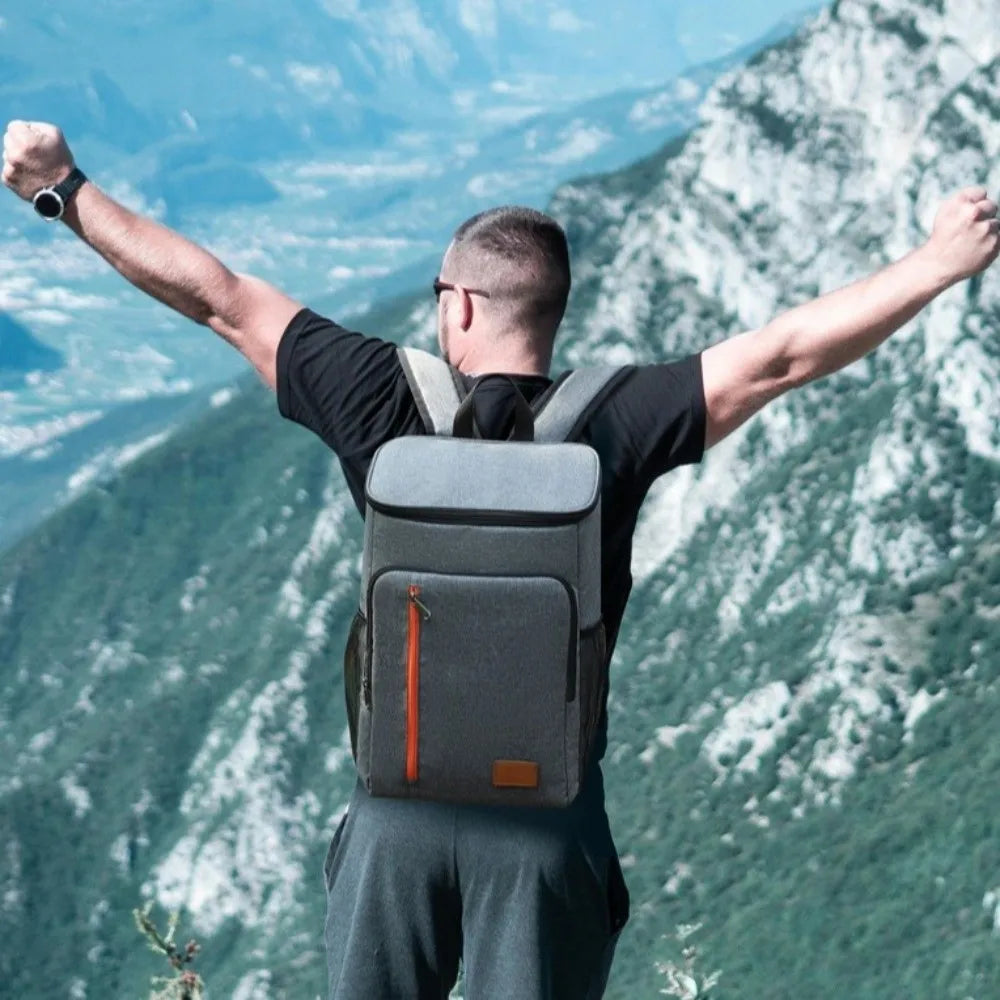 Insulated Backpack Double Shoulder Thickened Portable Thermal Lunch Bag Oxford Fashion Large Capacity Cooler Bag